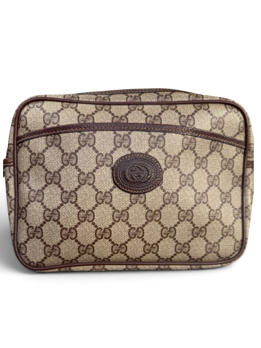 Gucci Brown GG Monogram clutch or pouch Bag